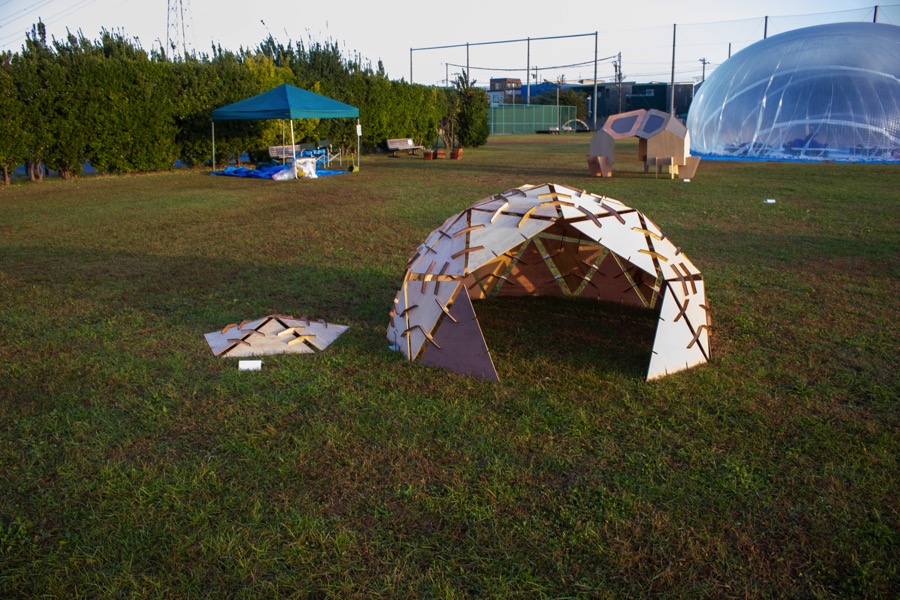 Scarfing Geodesic Dome